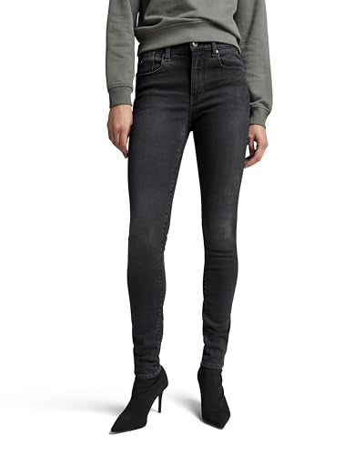 G-STAR Damen Lhana Skinny Jeans, Grau (Worn in Black Onyx D19079-C910-C942), 23W / 30 im Sale