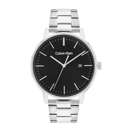 Calvin Klein Analog Quarzuhr für Herren mit Silbernes Edelstahlarmband - 25200053 im Sale