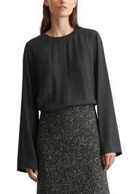 Thumbnail for Marc OߴPolo Damen Shirtbluse aus Viskose Langarm, Grau (Dark Graphite), 38 im Sale