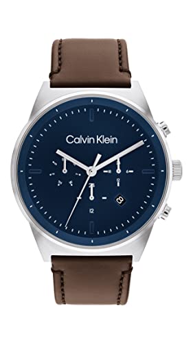 Calvin Klein Multi Zifferblatt Quarz Uhr für Herren Kollektion CK Impressive mit Edelstahl- oder Lederarmband im Sale