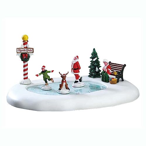Lemax - North Pole Ice Follies - Breite 28,5cm - Animierte Weihnachtsfiguren auf Eis - Batteriebetrieben - Weihnachtswelt Zubehör im Sale