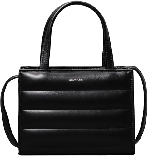 Calvin Klein LINE QUILT MINI TOTE Tragetasche Damen, Schwarz (Ck Black), O im Sale
