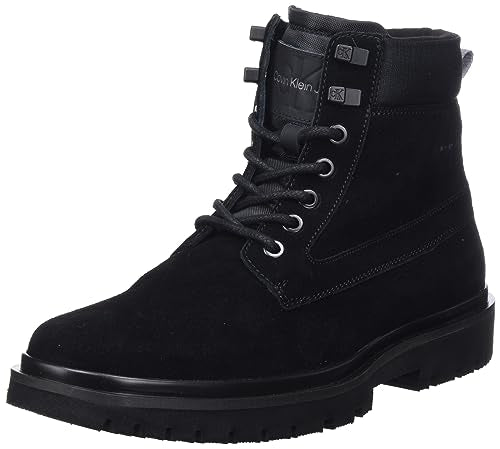 Calvin Klein EVA MID LACEUP BOOT SUEDE Mittelhohe Stiefel Herren, Schwarz (Black/Stormfront), EU im Sale