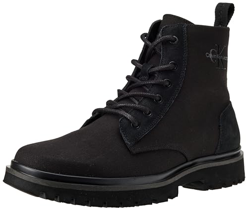 Calvin Klein Jeans Herren Mid Boot Stiefel Eva Boot Mid Laceup Mix Ml Sat Schnürung, Schwarz (Triple Black), EU im Sale
