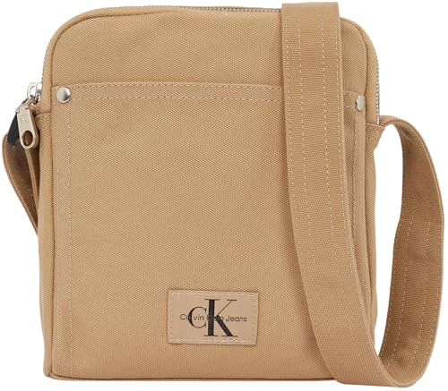 Calvin Klein Herren Umhängetasche Sport Essentials Reporter mit Reißverschluss, Beige (Savannah Tan), Einheitsgröße im Sale