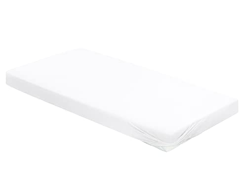 Irisette Kuschel-Jersey Spannbetttuch Vesuv 0012 Weiss 100 x 200 cm 12-81 Weiss im Sale