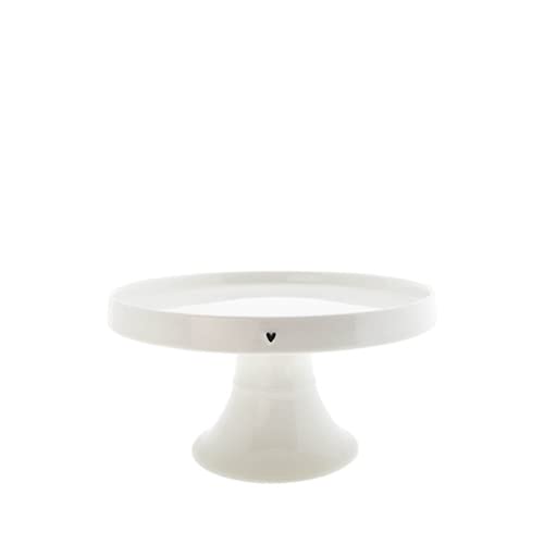 Bastion Collections Tortenplatte little Heart Keramik weiss schwarz D23cm BC Cake Stand Küche gedeckter Tisch Kuchenteller Keramikgeschirr, LI/CAKE ST 003 B im Sale