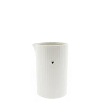 Thumbnail for Milchkrug Relief Heart Keramik weiß schwarz H10cm LI/MILK JUG 004 WH Sahnekännchen Keramikgeschirr Milk Jug im Sale