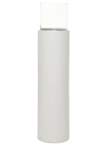 VIVANNO CANDIRO Lantern Column White Matt 100x23 cm - Decorative candlesticks for the living room and garden on sale