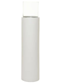 Thumbnail for VIVANNO CANDIRO Lantern Column White Matt 100x23 cm - Decorative candlesticks for the living room and garden on sale
