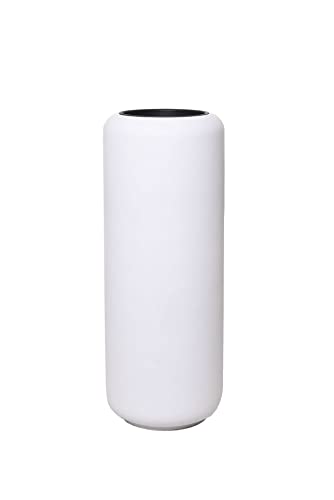 VIVANNO Planter Floor Vase Fiberglass White Matt MERA 90xD35 cm on Sale