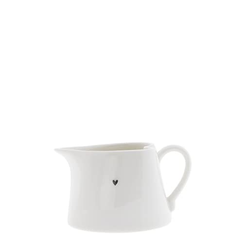 Bastion Collections Saucen Krug little Heart Keramik weiss schwarz H7cm Milchkrug Sahnekännchen BC Sauce Jug Keramikgeschirr gedeckter Tisch, LI/SAUCE JUG 001B im Sale