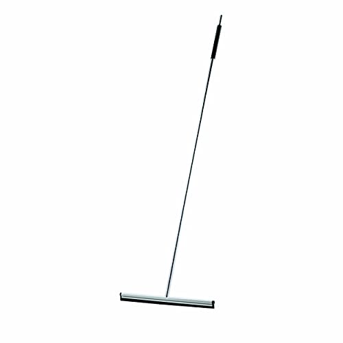 blomus -LAVEA- Bodenwischer aus poliertem Edelstahl, mit Wandhalter, praktisches Badaccessoire, streifenfreie Reinigung, hochwertige Verarbeitung, Modern (H / B / T: 122 x x 2 cm, Edelstahl, 68990) im Sale