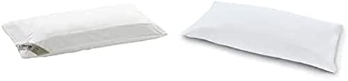 TEMPUR Traditional Breeze sleeping pillow, breathable pillow for all sleeping positions, firmness: medium, white. Jersey pillowcase with zipper for Comfort Sensation, white on sale.