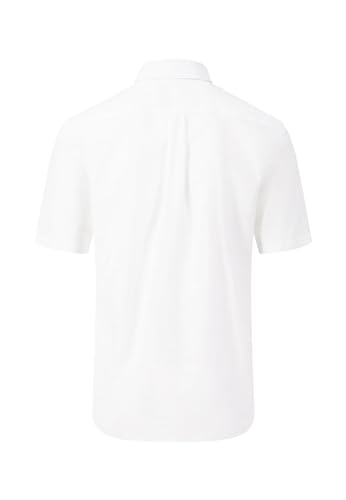 FYNCH-HATTON Herren Halbarm-Hemd aus Slub-Baumwolle, White, im Sale