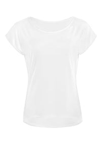 Thumbnail for Winshape Damen Seidig Weiches Bambus-Kurzarmshirt Bamt002 Mit Abgerundetem Saum T-Shirt, Weiß, EU im Sale