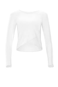 Thumbnail for Winshape Women's Functional Light and Soft Cropped Long Sleeve Top Aet131ls with Overlap Application Yoga Shirt, Ivory, EU on sale