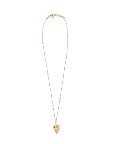Philipp Plein Women's Necklace Skull Crown Gold-Coloured PJ4AA03NU on Sale