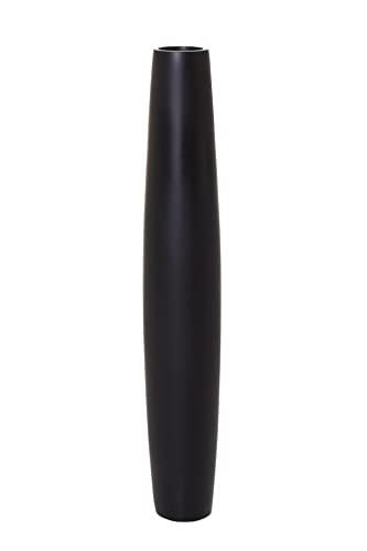 VIVANNO Floor Vase for Decorative Branches Fiberglass Black Matt ISONDRA 80 on Sale