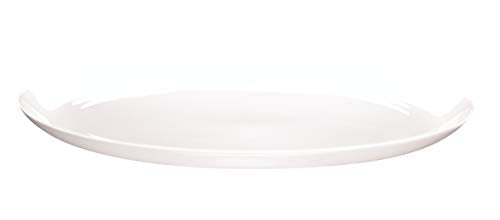 ASA Á Table Ovale Platte, Keramik, weiß glänzend, 40x32x10 cm im Sale