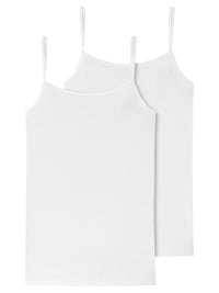 Thumbnail for Schiesser Damen 2 Pack Spaghetti Top Unterhemd Bio Baumwolle - 95/5 Organic Unterwäsche, Weiß_174388, EU im Sale
