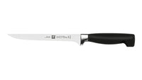 Thumbnail for ZWILLING Vier Sterne Filiermesser, Klingenlänge: 18 cm, Schmales Klingenblatt, Rostfreier Spezialstahl, Ergonomischer Kunststoff-Griff, Schwarz [Made in Germany] im Sale