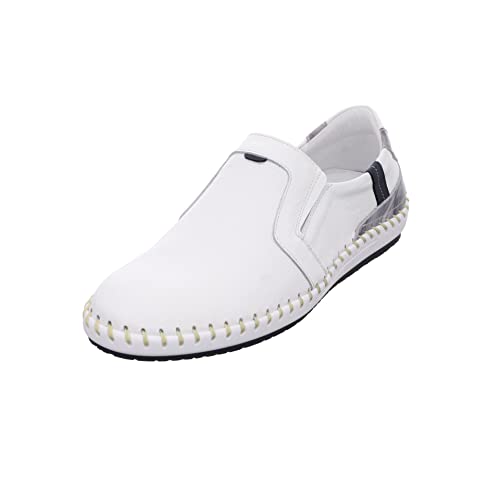 Krisbut Herren Slipper Schuhe Slipper Glattleder Freizeit Elegant Slip-Ons Uni Slipper weiß bequem im Sale