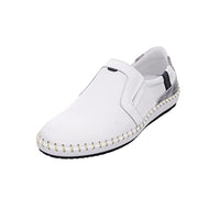 Thumbnail for Krisbut Herren Slipper Schuhe Slipper Glattleder Freizeit Elegant Slip-Ons Uni Slipper weiß bequem im Sale