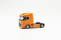 Thumbnail for herpa LKW Modell DAF XG Zugmaschine, Miniatur im Maßstab 1:87, Sammlerstück, Made in Germany, Kunststoff, Orange im Sale