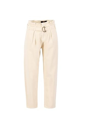 ALPHA INDUSTRIES Damen Pant wmn stylische Paperbag Hose, 578-jet Stream White, im Sale