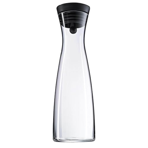 WMF Basic Wasserkaraffe 1,5 liter, Glaskaraffe mit Deckel 1,5 l, Silikondeckel, CloseUp-Verschluss im Sale