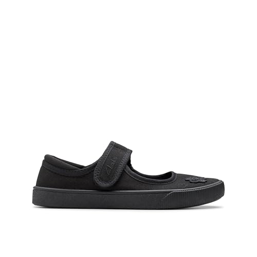 Clarks Mädchen Heath Strap K Geschlossene Ballerinas, Black Fabric, 33 EU im Sale