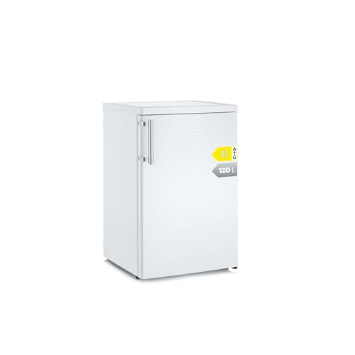 SEVERIN full-size refrigerator, including modern LED lighting, 2 height-adjustable shelves, large veggie box, extremely quiet - 41 dB, 120 l capacity, white, VKS 8808 on sale