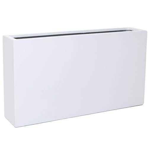VIVANNO Plant Pot Room Divider Slim Fiberglass White Matt - Weatherproof and Durable 50x90x20 cm on Sale