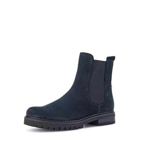 Gabor Damen Chelsea Boots, Frauen Stiefeletten,Komfortable Mehrweite (H),warm,gefüttert,schw.(S.s/c/Flau),40 im Sale