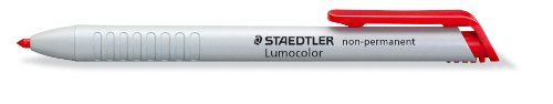 STAEDTLER 768N Lumocolor non-permanent omnichrom dry marker water-soluble, 3.0 mm, red, 1 piece (1 pack) on sale