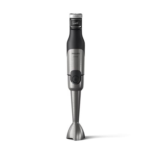 Philips 5000-Serie Stabmixer inkl. Schneebesen, Spiralizer, -Zerkleinerer - 1200 W Leistung. ProMix-Technologie. LED-Geschwindigkeitsanzeiger. Stufenlose Geschwindigkeitseinstellung (HR2684/00) im Sale