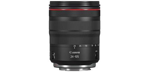 Canon Objektiv RF 24-105mm F4L IS USM Lens Zoomobjektiv Teleobjektiv passend für Kameras der EOS R-Serie (77mm Filtergewinde, Bildstabilisator, Nano USM Motor, Witterungsschutz), schwarz im Sale