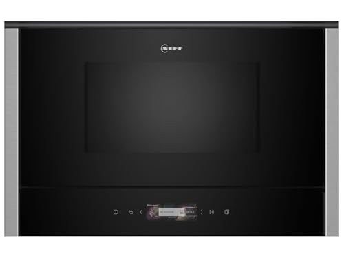NEFF NR4WR21N1 Einbau-Mikrowelle N70, Integrierbare Mikrowelle ohne Grill x 60cm, Full Touch TFT-Display, Automatikprogramme, Easy Clean, LED-Innenbeleuchtung, Edelstahl im Sale