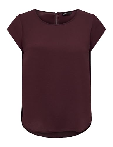 ONLY Women's Onlvic S/S Solid Top Noos Ptm T-Shirt, Chocolate Truffle, 32 on sale