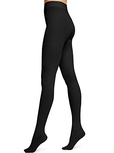 Wolford Mary Cotton Rib Tights-Small-Black on sale