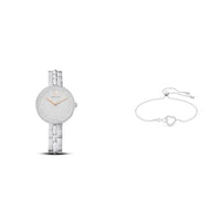 Thumbnail for Swarovski Cosmopolitan Watch, Metal Bracelet, Silver-colored, Stainless Steel & Infinity Bracelet, Infinity Symbol and Heart, White, Rhodium-plated on Sale