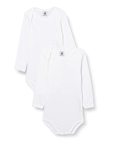 Petit Bateau Unisex Baby Striped Long-Sleeved Bodysuit (2-Pack), Variant 1, 4 Years on Sale