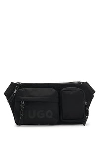 Thumbnail for HUGO Herren Quentyn Bumbag Gürteltasche mit Logo und Logo-Riemen Schwarz001 Stck im Sale