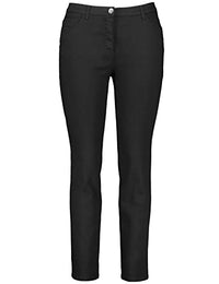 Thumbnail for Samoon Damen Stretchhose Betty unifarben reguläre Länge Black 46 im Sale