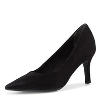Thumbnail for Tamaris women's pumps with comfortable leather stiletto heel; Black Structure, on sale