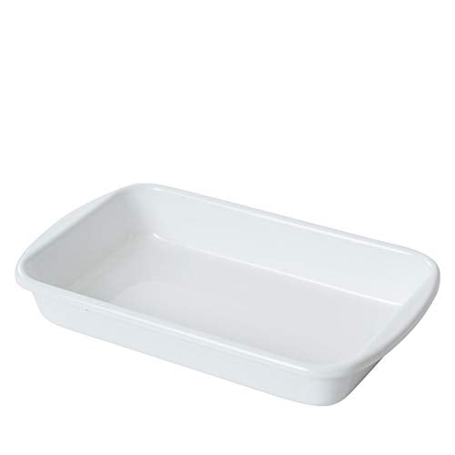 Riess, 0435-033, Auflaufform 36/21, CLASSIC- WEISS, Höhe 5.7 cm, Länge cm, Breite 21 cm, Emaille, weiss, Induktion im Sale