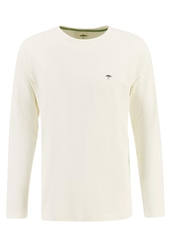 FYNCH-HATTON Longsleeve with O-Neck White/ on sale