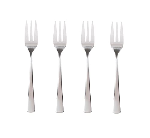 Invero Set mit 4 Mini-Dessert-Folk-Set, hochglanzpoliert, Besteck, Startergabel für Zuhause, Küche, Restaurants oder Bars, ideal für Desserts, Vorspeisen, Gebäck, Obstsalate und mehr, 15 cm im Sale