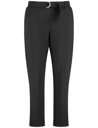 Thumbnail for Samoon Damen Jogpants mit Stretchkomfort unifarben 7/8 Länge Black 54 im Sale